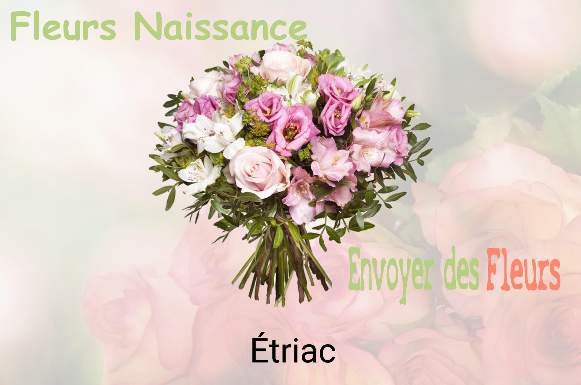 Bouquet de fleurs de naissance livré à Étriac